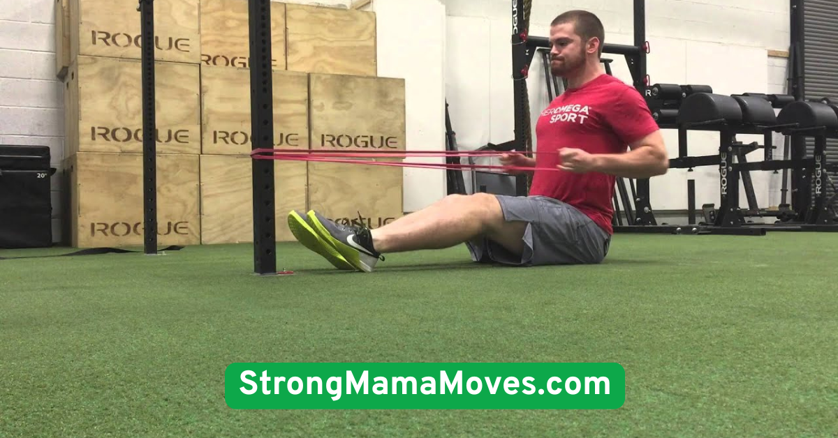 Seated Rows with Resistance Bands for Upper Back