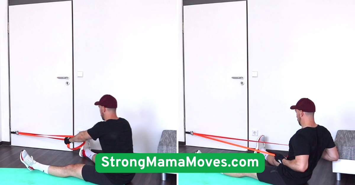 Seated Rows with Resistance Bands